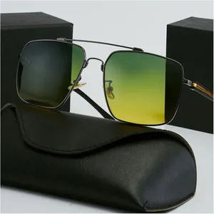 Occhiali da sole da uomo polarizzati da uomo Pochromism Occhiali da sole in metallo Visione notturna Occhiali da guida per esterni UV400 Gafas De Sol