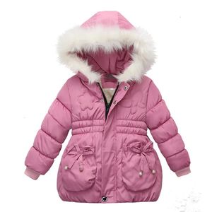 Giubbotti Russia Inverno Neonate Cappotti Bambini Giacche con cappuccio Caldo peluche Cappotti spessi Ragazze Giubbotti 2 3 4 5 anni Bambini Capispalla spessa 231130