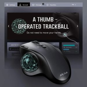 Tangentbordsmuskombinationer Seenda Trackball Bluetooth 2 4G Dual Mode uppladdningsbar trådlös för PC Mac Computer Laptop -surfplatta Gamer Mause 231130