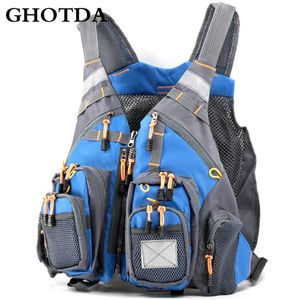 Life Vest Buoy GDA Fly Fishing Vest Polyester Outdoor Swimming Life Backpack for Carp Pesca 231201