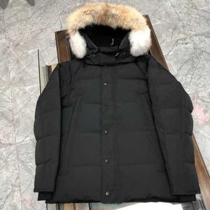 Parka da uomo Wyndham Piumino d'oca grande per canadese 29 e coppie da donna Vera pelliccia di lupo resistente al freddo 3808m 9ozh