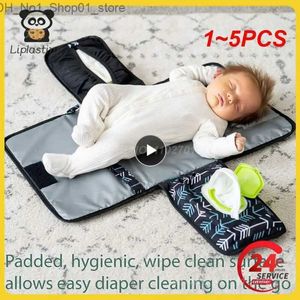 Changing Pads Covers 1~5PCS Portable Baby Diaper Changer Multifunctional Newborn Baby Changing Table Travel Foldable Changing Mattress Cover Pads Q231202