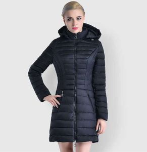 Kvinnor Yoga Cotton Down Hooded Jacket Outfit Solid Color Puffer Coat Sports Long Style Winter Outwear Keep Warm 3463