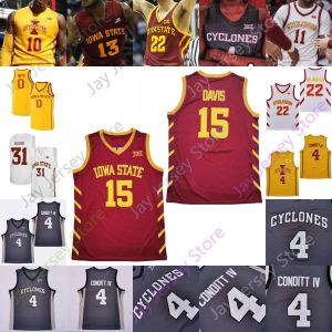 Iowa State Cyclones Basketball Jersey NCAA College Caleb Grill Jalen Coleman-Lands Xavier Foster Tyler Harris Blake Hinson Blackwell Dubarbar