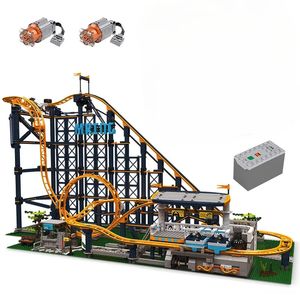 Świąteczne materiały zabawek MK 11012 kolejka górska z motorowym rozrywką Park Build Block Bricks Toy na urodziny Boże Narodzenie Prezent 10303 231130