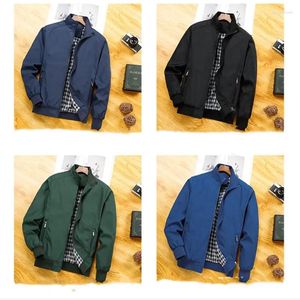 Men's Jackets 2023 Autumn Men Jacket Casual Stand Up Collar Shirt Flight Baseball Business Sports Slim Fit Large Size Male Tops