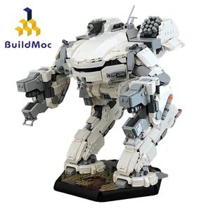 Julleksakstillbehör Buildmoc Battletech Mecha King Crab Robot Byggnadsblock Set Catapult Warrior Brick Game Toy Children Birthday Christmas Gifts 231130