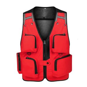 Life Vest Buoy Fonoun Fishing Vest Detachable Multiple Pockets Breathable Waterproof Comfortable Wear-Resisting with Reflective Stripe FF005 231201