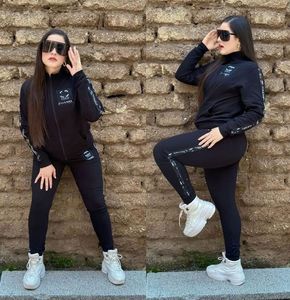 Spring New Women's Tracksuits Casual Fashion Luxury Suit 2 -częściowy scenariusz projektantów dresowy Q6157