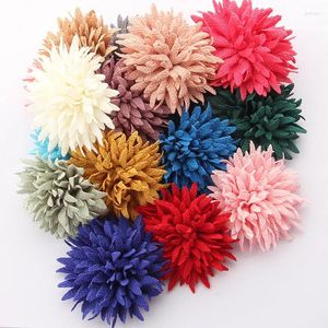 Haarschmuck, 60 Stück, 7 cm, 2,75 Zoll, modische, hochwertige Satin-Stoffblumen für Stirnbänder, Blumenboutique