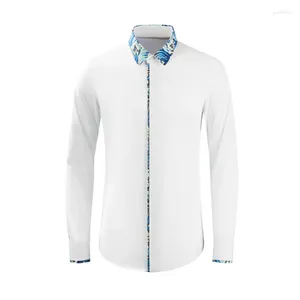 Camisas casuais masculinas chegada moda onda padrão característico camisa de algodão fino primavera e outono manga longa tamanho m l xl 2xl 3xl 4xl