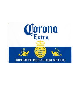 Fabriksdirektan Hela dubbla sömnad 3x5fts 90150cm Corona Beer Flag Life Flag för dekoration OOD56802017323