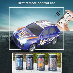 Electric/RC Car 1 58 Mini RC Car 2.4GHz Radio Remote Control Cans Racing Drift Buggy Car Toys RC Vehicle Model For Children Boy Birthday Gift 231130