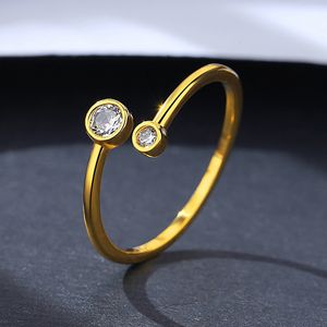 Minimalist mikro set zirkon kaplama 18k altın açık yüzük mücevher moda kadınlar lüks 3a zirkon s925 gümüş yüzük kadın düğün partisi sevgililer günü Noel hediye spc