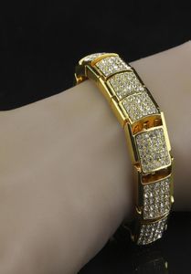 Helhögkvalitativ diamanter armband Men039S Hip Hop -armband9394597