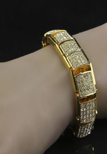 سوار الماس الكامل الجودة Men039S Hip Hop Bracelet9394597