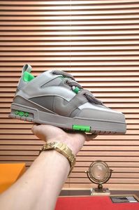 2024 novo designer treinador tênis granulado bezerro couro genuíno dos homens tênis baixo superior confortável sapatos de skate para as mulheres nova cor marca dos homens sapatos casuais 35-46