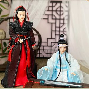 Dolls starożytna sukienka Doll 30 cm Chłopiec Chińskie sztuki walki Novel Knight 14 Ruchabilne stawy 3D Oczy Mężczyzna z tradycyjnymi ubraniami 231130