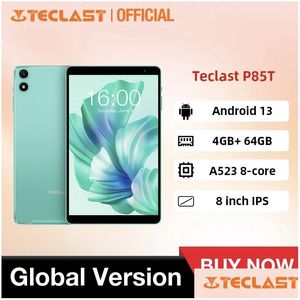 Планшетный ПК Teclast P85T Android 13 8 дюймов Ips 4 ГБ ОЗУ 64 ГБ ПЗУ A523 8-ядерный Wi-Fi 6 Type-C Металлический корпус 335G Свет 5000 мАч Прямая доставка C Dh9Ik