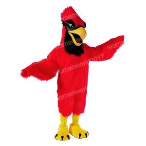 Cadılar Bayramı Kırmızı Kuşlar Maskot Kostüm Simülasyon Karikatür Karakter Kıyafetleri Takım Yetişkinler Boyut Kıyafet Unisex Doğum Günü Noel Karnavalı Fantezi Elbise
