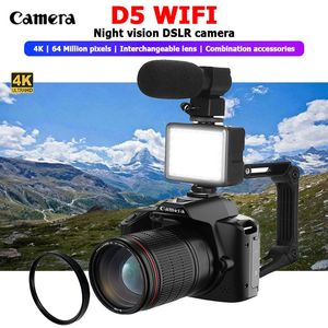 Camcorders Professional Camcorder 4K Dual Camera High Definition 64 miljoner pixlar WiFi Digital HD -videokamera för strömning Vlog 231030