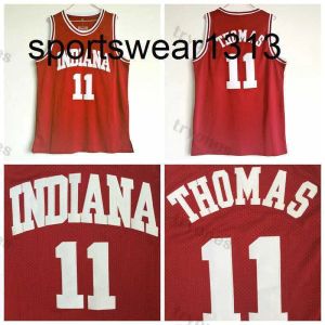 Mens Indiana Hoosiers College Basketball Jerseys University #11 Isiah Thomas Shirts Ed Jersey S-XXL