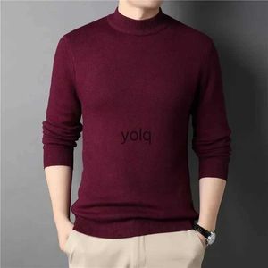 Men's Sweaters Wool 2023 Brand New Cashmere Sweater Half Turtlene Men Knit Pullovers for Male You Slim Knitwear Manyolq