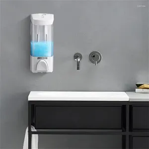 Badtillbehör Set Hand Soap Dispenser White Exakt urladdningsväggmonterad multifunktionell bekväm hushållsprodukter Shampo