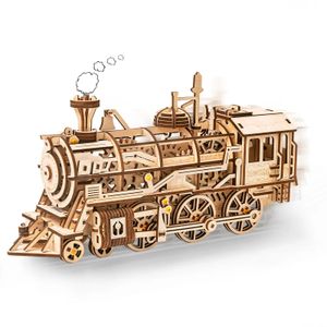 3D Puzzles Robotime ROKR DIY 3D Wooden Puzzle Gear Model Building Kit Toys Gift for Children Teens LK701 231130
