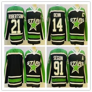 Custom #91 Тайлер Сеген Хоккей 2023 Stars Reverse Retro Jersey Джейми Бенн 21 Джейсон Робертсон Джо Павелски Брэйден Холтби Миро Хейсканен Райан