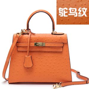 Kailys 디자이너 New Leather Women 's Bag Ostrich Cowhide Fashion Versatile One Shoulder Messenger Handbag