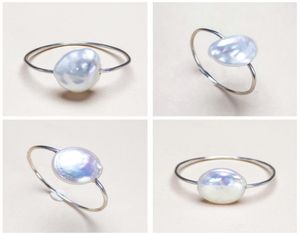 Unique Baroque Pearl Ring 89mm Freshwater Pearl Ring S925 Sterling Silver jewelry Fashion Designer for Women Wedding Gift 1pcslo3452003