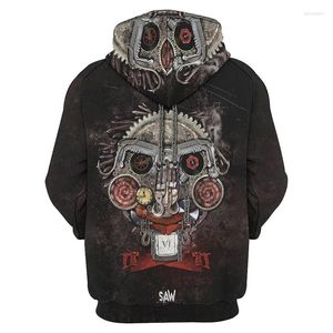 Herrtröjor skräckfilm såg grafiska hoodie män kläder 3d goth film tryckt kvinnor harajuku mode y2k tröjor huvtröjor huvtröjor