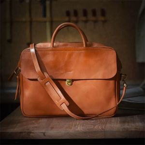 Business bags fashion genuine leather men women tote bags briefcase casual luxury real cowhide handbag organizer designer laptop messenger bag