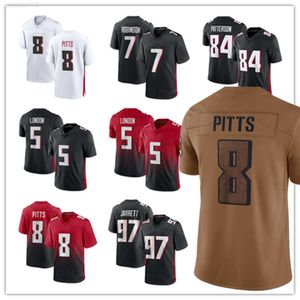 ジャージー87 Bijan Robinson 84 Cordarrelle Patterson 6 Younghoe Koo 97 Grady Jarrett 8 Kyle Pitts 1 Marcus Mariota 5 Drake London Football Jerseys 2023