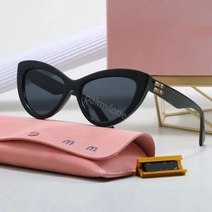 23ssmiumius sunglasses designer oval frame luxury sunglasses women's anti-radiation UV400 personality men's retro glasses plate high grade high value miui sunglass