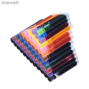 Jel Pens 12 PCS/ Lot Evrensel Çeşme Pen Mürekkep Kartuşları Kalem Yatırma Değiştirilebilir Renkli Mürekkep Okul Ofis Kırtasiye Malzemeleri YQ231201