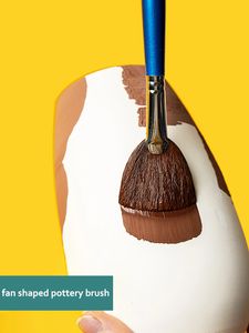 Andra hem Garden Pottery Fan Brush Clay Cleaning Pen Paint Acrylic Ceramic Glaze Filling and Hydrating Glaze Plus Size 231130