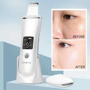 Rengöringsverktyg Tillbehör Ultrasonic Skin Scrubber Pore Cleaner Ion Deep Cleaning Blackhead Dead Skin Remover Beauty Tool 231130