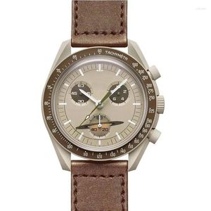 Armbandsurer för män klocka Mercury Mission Moon Landing Co- Chronograph Quartz för Male Outdoor Casual Fashion Reloj Hombre