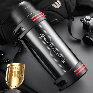 Tes Stainless Steel T Bottle Vacuum Large capacity Flasks Water Insulated Outdoor travel Cup Keeping Warm 231130