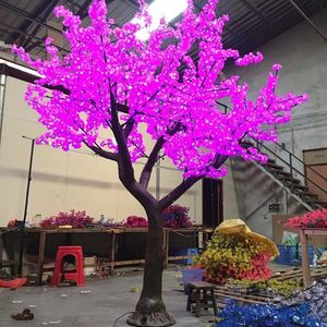 Tronco de árvore natural LED Luz de árvore de flor de cerejeira artificial Lâmpada de luz de árvore de Natal 1,5m ~ 3m de altura 110 / 220V à prova de chuva Decoração de festa de paisagem de jardim de fadas