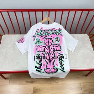 Masowe męskie T-shirty Kobiety Tees Luxury Projektanci Moschino CDGS T-shirty Hellstar Pink Tee Men Casual Short Sleeve Street Designer 416