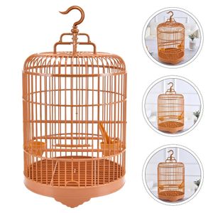 Bird Cages Bird Cage Hanging Bird Cage Round Birdcages House Bird Carrier with Hook and Feeder for Small Birds Parrot Parakeets Finches 231201