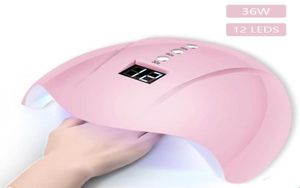 Nail Art Tool 36W UV Led Lamp Nail Dryer For All Types Gel USB 12Leds UV Lamp For Machine Curing With Timer 30s6099s4560602