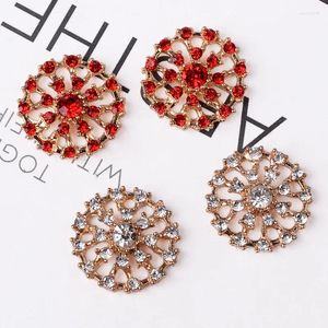 Charms 50pcs 22mm Gold Color Fashion Alloy Material Crystal Hollow Flower Shape Beads Charm For DIY Handmade Jewelry Making