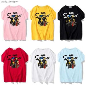 Brand Balecoigalies Klasyczne Balencigalies Designer Koszulka moda luksurys Simpsons Ness wydrukowane krótkie rękawy męskie kobiety swobodne high street t luźne k7eu
