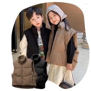 Down Coat Jacket Tank Top 2023 Korean Version Paragraph Boy Girl 2-8 Year Old Spring And Autumn Versatile Fashion Children's Wear