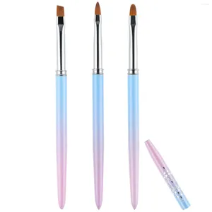 Nail Brushes Art Clean Up Round&Angled&Engraving Brush Professional Painting For Nails Design Tools