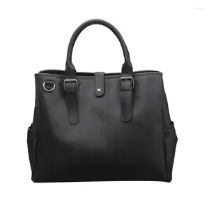 Maletas masculinas casuais de ombro Bolsa bolsa de material PU de grande capacidade para viagem computador laptop